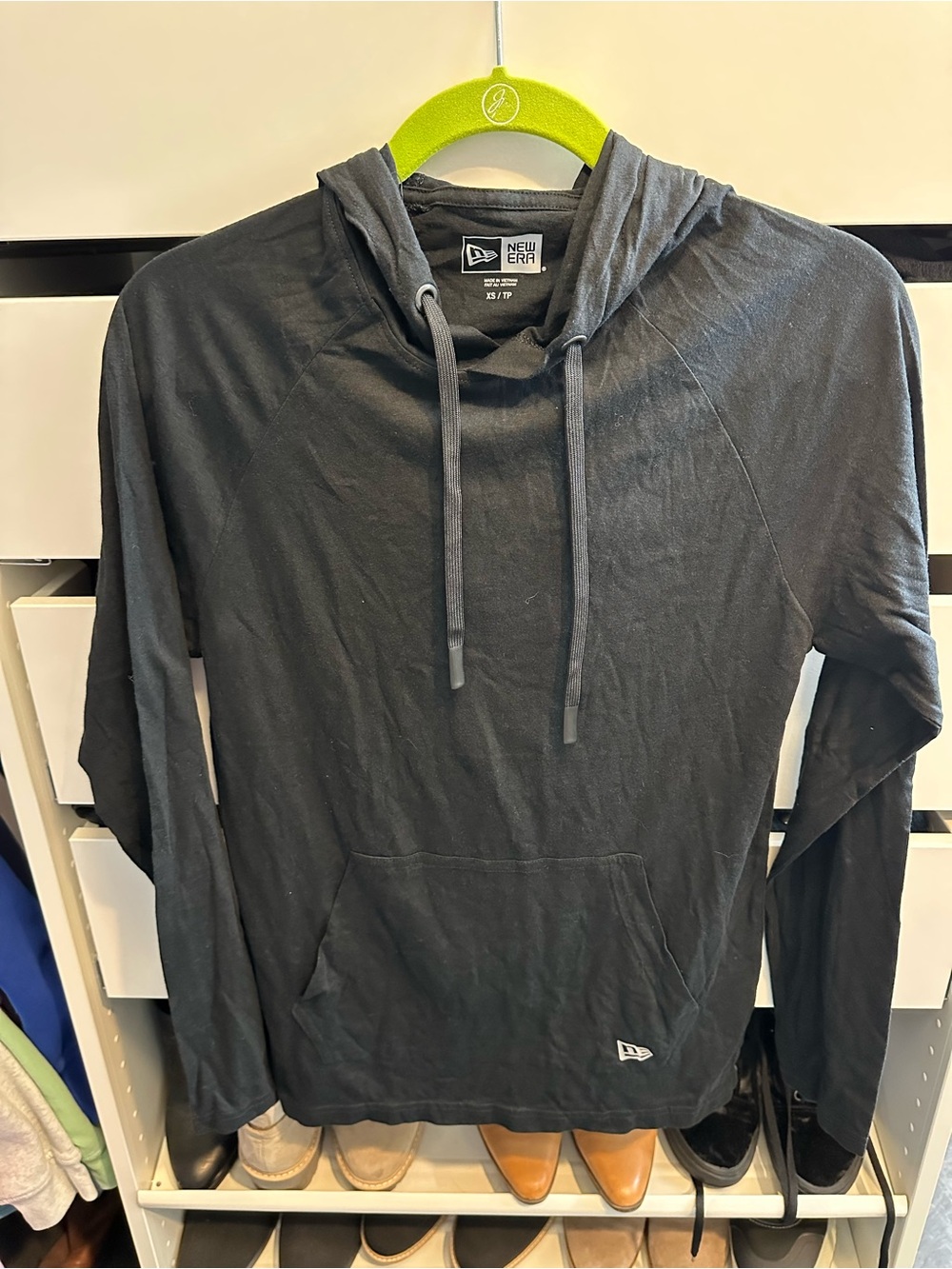 New Era Black Pullover Hoodie with Kangaroo Pocket